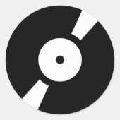 Retro-Vinyl-Datensatz Runder Aufkleber (Vorderseite)