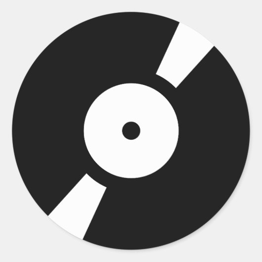 Retro-Vinyl-Datensatz Runder Aufkleber (Vorderseite)