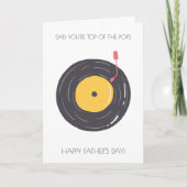 Retro Vinyl Funny Vatertag Card Karte (Vorderseite)