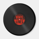 Retro Vinyl Lives Magnet (Vorne)