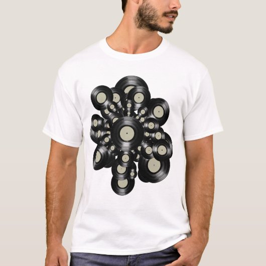 retro vinyl LP-records T-Shirt (Vorderseite)