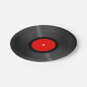Retro Vinyl Plate Pappteller (Schrägansicht)