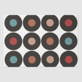 Retro Vinyl Platten 60 Musical Geburtstag Seidenpapier