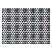 Retro Vinyl Platten Farbiges Muster Design Tischdecke (Vorderseite (Horizontal))