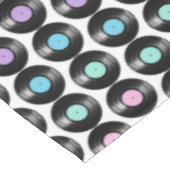 Retro Vinyl Platten Farbiges Muster Design Tischdecke (Schrägansicht)