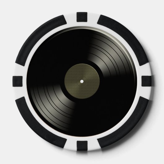 Retro-Vinyl-Platten Pokerchips (Vorderseite)