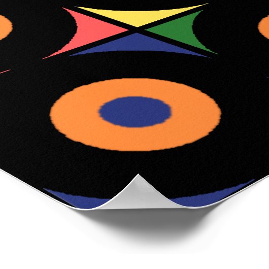 Retro Vinyl Pop Print Poster (Ecke)