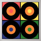 Retro Vinyl Pop Print Poster (Vorne)