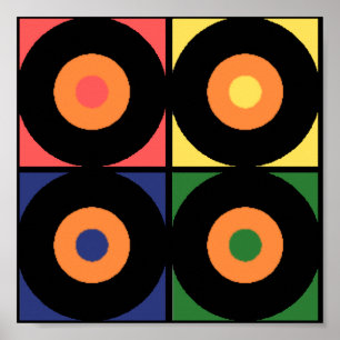 Retro Vinyl Pop Print Poster