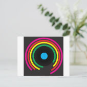 Retro Vinyl Postkarte (Stehend Vorderseite)