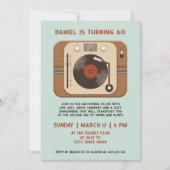 Retro Vinyl Record 60th Birthday Invitation Einladung (Vorderseite)