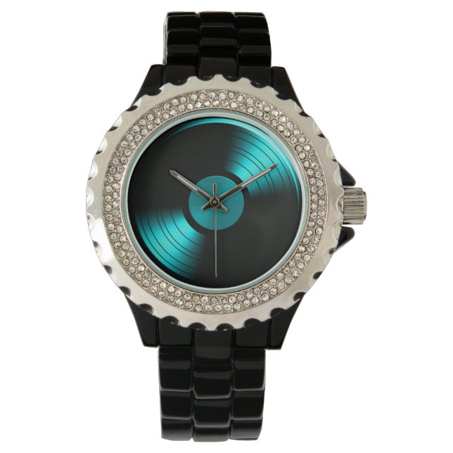 Retro Vinyl Record Album Armbanduhr (Vorderseite)