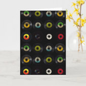 Retro Vinyl Record Album Blank Card Karte (Gelbe Blume)