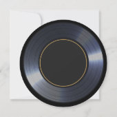 Retro Vinyl Record Black Wedding Save the Date Inv Einladung (Rückseite)