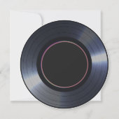 Retro Vinyl Record Black Wedding Save the Date Inv Einladung (Rückseite)
