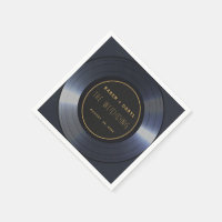Retro Vinyl Record Black Wedding