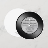 Retro Vinyl Record Brautparty Einladung (Vorne/Hinten)