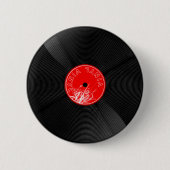 Retro Vinyl Record Button - Cool realistisches Des (Vorderseite)