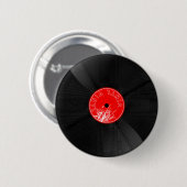 Retro Vinyl Record Button - Cool realistisches Des (Vorne & Hinten)