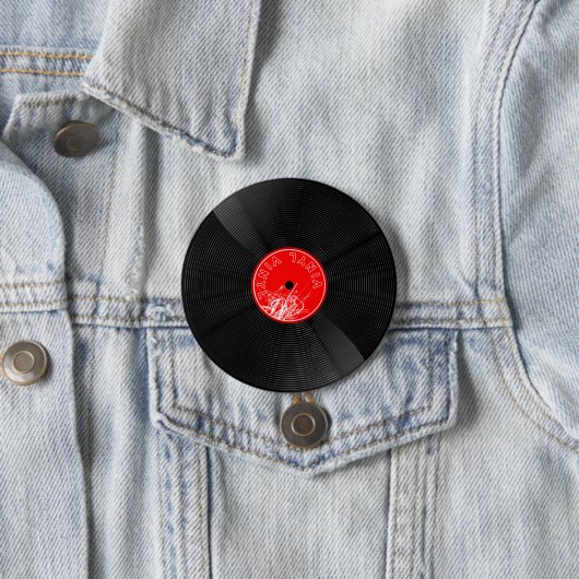 Retro Vinyl Record Button - Cool realistisches Des (Beispiel)