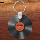 Retro Vinyl Record Custom Favorite Band Artist Schlüsselanhänger (Vorderseite)