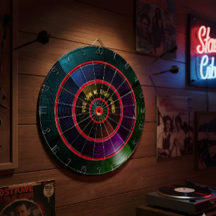 Retro Vinyl Record Dart Board Spin in Nostalgie Dartscheibe