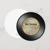 Retro Vinyl Record Einladung (Vorne/Hinten)