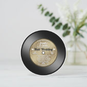 Retro Vinyl Record Einladung (Stehend Vorderseite)