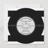 Retro Vinyl Record Elegante Chic Wedding Einladung (Vorderseite)