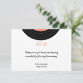 Retro Vinyl Record Empfang Einschließkarte Begleitkarte (Stehend Vorderseite)