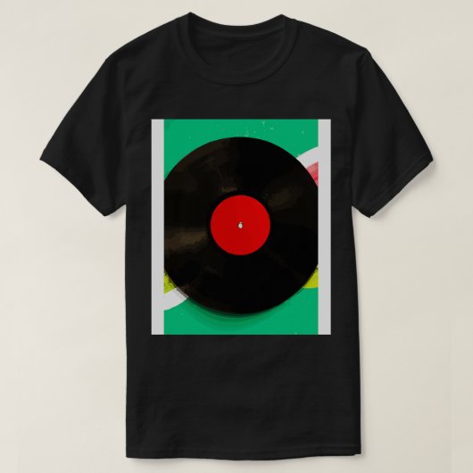 Retro Vinyl Record farbig 1 T-Shirt (Design vorne)