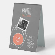 Retro Vinyl Record Foto Guest Book