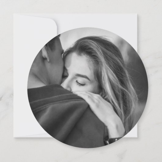 Retro Vinyl Record Foto Hochzeit Save The Date (Rückseite)