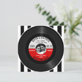 Retro Vinyl Record Foto Save the Date Vorlage (Stehend Vorderseite)