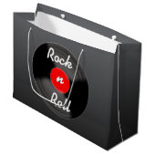 Retro Vinyl Record Gift Bag Große Geschenktüte (Vorderseite Schrägansicht)