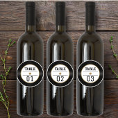 Retro Vinyl Record Gold Glitzer Tischnummer 4x4 Aufkleber