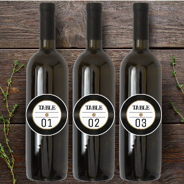 Retro Vinyl Record Gold Glitzer Tischnummer 4x4 Aufkleber