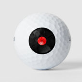 Retro Vinyl Record Groove Golfball (Vorderseite)