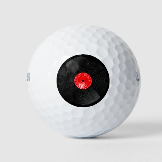 Retro Vinyl Record Groove Golfball (Vorderseite)
