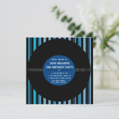 Retro Vinyl Record l Modern Birthday Party - Einla Einladung (Stehend Vorderseite)