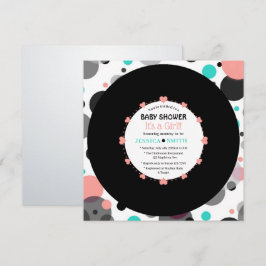 Retro Vinyl Record l Modern Chic Girl Babydusche Einladung