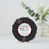 Retro Vinyl Record l Modern Chic Sweet 16 B'day Einladung (Stehend Vorderseite)