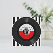 Retro Vinyl Record l Modern Rett-the-Date Save The Date (Stehend Vorderseite)