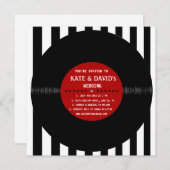 Retro Vinyl Record l Modern Wedding Einladung (Vorne/Hinten)
