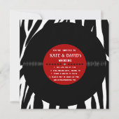 Retro Vinyl Record l Modern Wedding Einladung (Vorderseite)