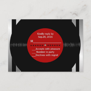 Retro Vinyl Record l Modernes UAWG RSVP Karte
