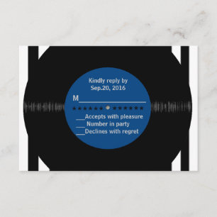 Retro Vinyl Record l Modernes UAWG RSVP Karte