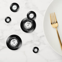 Retro Vinyl Record Minimalistische Tischdekoration Konfetti