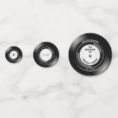 Retro Vinyl Record Minimalistische Tischdekoration Konfetti (Vorderseiten)