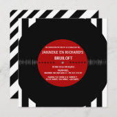Retro Vinyl Record | Moderne Einladung zur Hochzei (Vorne/Hinten)